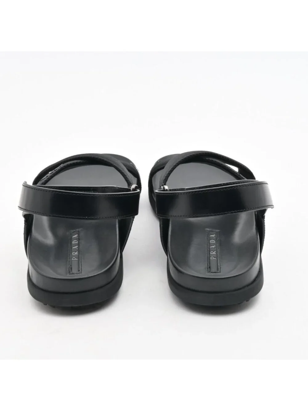 Prada Sandals Black Leather 7